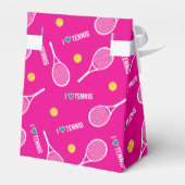 明るいピンク私はテニスが大好き フェイバーボックス (裏面サイド)