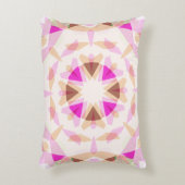明るいピンク色の茶色の星ドーパミンデコル折衷薬 アクセントクッション (正面(垂直))