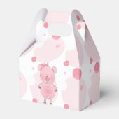 明るいピンク色の豚の漫画 フェイバーボックス (裏面サイド)