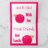 明るいピンク非スタ伝統的イル カード (内部)