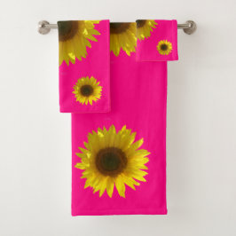 明るいピンク – ひまわり バスタオルセット