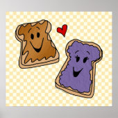 明るいピーナッツバターとゼリーの漫画の友人 ポスター (正面)