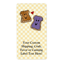 明るいピーナッツバターとゼリーの漫画の友人 ラベル