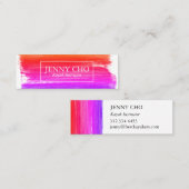 明るいピ絵を描ックストライプの絵を描手 スキニー名刺 (正面/裏面)