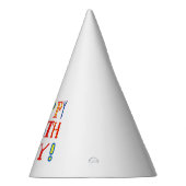 明るいファンキーハッピーバースデー帽子 パーティーハット (右)