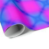 明るいファンキーブルーとピンクの正方形のパターン ラッピングペーパー (ロールコーナー)