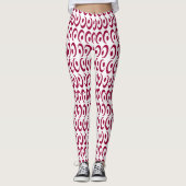 明るいファンシー赤熱狂するい渦巻き形の設計 レギンス (正面)