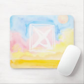 明るいフィールドとシェイプの空 マウスパッド (マウス)