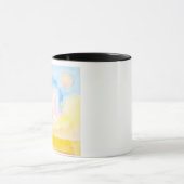 明るいフィールドとシェイプの空 マグカップ (中央)