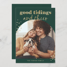 明るいフェイク金ゴールド | One Photo Archクリスマス シーズンカード