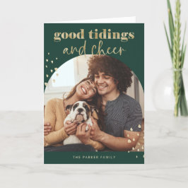 明るいフェイク金ゴールド | One Photo Archクリスマス シーズンカード