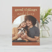 明るいフェイク金ゴールド | One Photo Archクリスマス シーズンカード (スタンド正面)