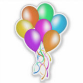 明るいフェスティバルの吹き出しのクラスタ シール (正面)