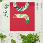 明るいフェスティバルの喜び世界へメリークリスマス キッチンタオル (折り畳み)