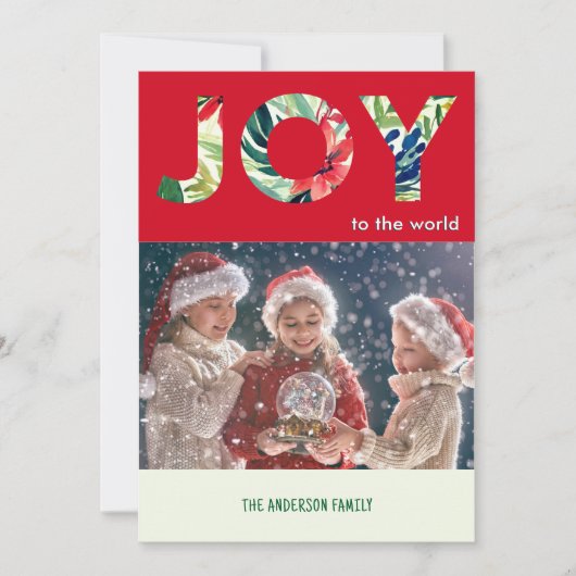 明るいフェスティバルの喜び世界へメリークリスマス シーズンカード (正面)