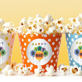 明るいフェスティバルハッピーバースデーバルーン ラウンドシール