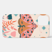 明るいフォークアートモスの模様 Case-Mate iPhoneケース (裏面 (横))