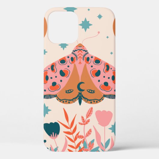 明るいフォークアートモスの模様 Case-Mate iPhoneケース (裏面)