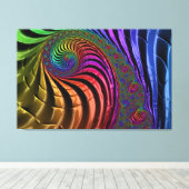 明るいフラクタルカラーキャンバス キャンバスプリント (インサイチュ (ウッドフロア))