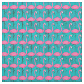 明るいフラミンゴパターン ファブリック (見本)