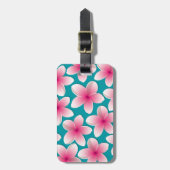 明るいフランジパニ/プルメリアの花 ラゲッジタグ (正面縦)