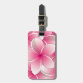 明るいフランジパニ/プルメリアの花 ラゲッジタグ (正面縦)