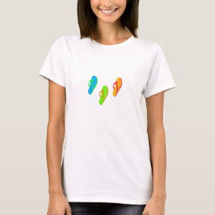 明るいフリップフロップ Tシャツ