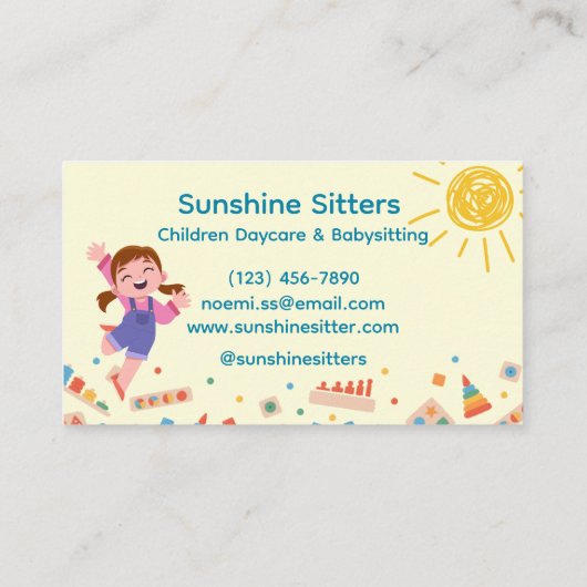 明るいフレンドリーパステルよくはしゃぐ陽気カラフルな 名刺 (裏面)