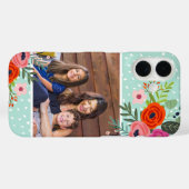 明るいフローラとドットカスタムの写真 Case-Mate iPhoneケース (裏面 (横))