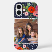 明るいフローラとドットカスタムの写真 Case-Mate iPhoneケース (裏面)