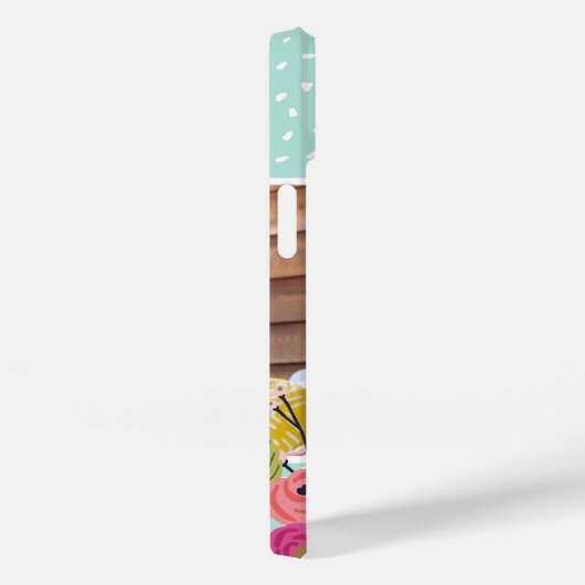 明るいフローラとドットカスタムの写真 Case-Mate iPhoneケース (裏面 / 右)