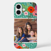 明るいフローラとドットカスタムの写真 Case-Mate iPhoneケース (裏面)