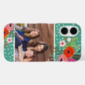 明るいフローラとドットカスタムの写真 Case-Mate iPhoneケース (裏面 (横))