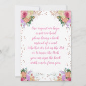 明るいフローラの一角獣が本を持ってくる 招待状 (裏面)