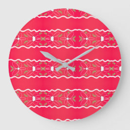 明るいフローラの時計 ラージ壁時計