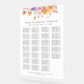 明るいフローラの結婚水彩表 アクリルサイン (傾斜)