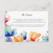 明るいフローラの結婚水色の詳細 エンクロージャーカード (正面)