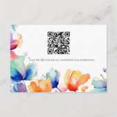 明るいフローラの結婚水色の詳細 エンクロージャーカード (裏面)