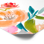 明るいフローラはっきりしたハンド絵を描卒業へようこそ ポスター (角)