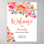 明るいフローラはっきりしたハンド絵を描卒業へようこそ ポスター (正面)