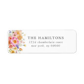 明るいフローラエレガント植物水の色結婚の ラベル (正面)