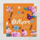 明るいフローラオレンジハッピーマザーズの日 シーズンカード (正面/裏面)