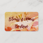 明るいフローラオレンジ黄色と赤 名刺 (正面)