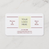 明るいフローラオレンジ黄色と赤 名刺 (裏面)