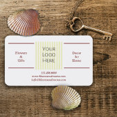 明るいフローラオレンジ黄色と赤 名刺