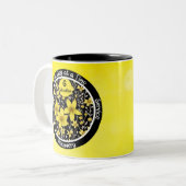 明るいフローラカスタムの壮麗なマイルストーンのギフト ツートーンマグカップ (正面左)