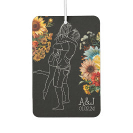 明るいフローラカップル贈与記念イニシャル車 カーエアーフレッシュナー