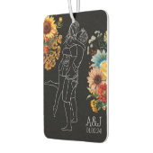 明るいフローラカップル贈与記念イニシャル車 カーエアーフレッシュナー (左)