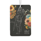 明るいフローラカップル贈与記念イニシャル車 カーエアーフレッシュナー (裏面)