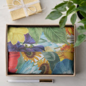 明るいフローラカラフルの野生の花 薄葉紙 (ギフト)